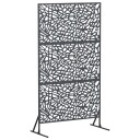vidaXL Personvernsvegg 100 x 50 x 180 cm Stål Antrasitt