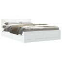  Sengeramme med hodegavl hvit 120x200 cm konstruert tre 8721102855733