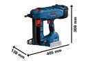 Bosch GNB 18V-40 Spikerpistol med Strakt Magasin, Dybdejustering, LED-lys - Solo
