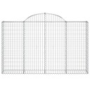  Gabionkurver buede 30 stk 200x30x120/140 cm galvanisert jern