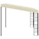vidaXL Veggmontert paviljong 3x3 m kremhvit stoff