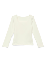 Vero Moda Girl Million Long Sleeve Square Top 2-Way Hvit 122/128