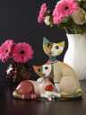 Katter Vivien e Peppie LTD 1999 stk 16x14 cm
