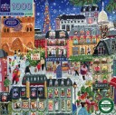eeboo Puslespil   1000 Brikker   Paris i Julelys