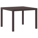 Hagebord Brun 100x100x73 cm Poly Rattan