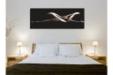 Lerretsbilde 80x30 cm Sensuell komposisjon av nakne kropper i myke former Beige / Svart