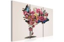 Tavle Butterflyar Blommor Og Karneval 90X60 Artgeist sp. z o. o.