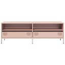  TV-benk rosa 135x39x43,5 cm kaldvalset stål 8721102930928