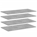 vidaXL Hylleplater 4 stk betonggrå 100x50x1,5 cm konstruert tre