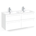 Macro Design Crown Servantskap Skuff - med Light 14 Servant 120cm Dobbel Hvit / Shape