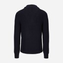 Rib Sweater Skipper Collar Wool Navy