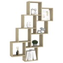 vidaXL Kubeformet vegghylle sonoma eik 90x15x119 cm sponplate