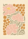 Retro Peonies Plakat Plakat / 40x50cm