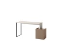 Sigmana Skrivebord 125x55 cm   Lys Grå/Brun