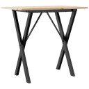  Salongbord X-ramme 80x50x75 cm heltre furu og støpejern 3282694