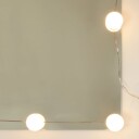 vidaXL Speilskap med LED betonggrå 76x15x55 cm