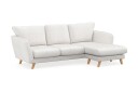 Trend Lyx 3 seter Divansofa Høyre   Hvit|Bouclé