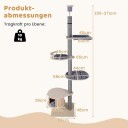 Takhøyt klatretre med hengekøye og plattformer, justerbart