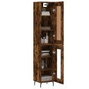 vidaXL Highboard røkt eik 34,5x34x180 cm konstruert tre 8720845498283