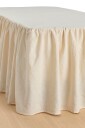 Ellos Home   Sengekappe Elly Frilled i resirkulert halvlinne 52 cm   Hvit
