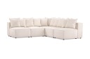 Cubo 5 seters L formet Dyp Modulhjørnesofa i Stoff   Beige