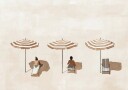 Posterbox Striped Umbrellas Plakat Plakat / 30x40cm