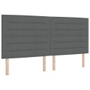  Box Våknings Seng med Madrass & LED Mørk Grå 200x200 cm Stoff