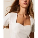 Twinset Dame Topper Hvit L,