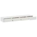  Bedskuffer Hvit 140x36,5x16,5 cm Konstruert Tre