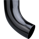 Svart arkitektbend 70° Ø90 mm