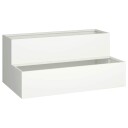  Hageplanter 2 Nivå 100x60x45 cm Hvit Stål