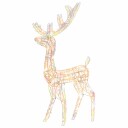 vidaXL Julereinsdyr dekorasjon akryl 140 LED 120 cm flerfarget