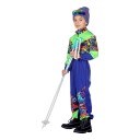 Wilbers & Wilbers 80-talls Skidress Blå Grønn Barn Kostyme Small 003492-H-116