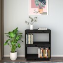 vidaXL Bokhylle svart 60x35x71 cm heltre furu