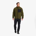 RevolutionRace Sherpa Full zip Fleece Jacket Herre Dark Olive Størrelse:S   Herre > Overdeler > Fleece & midlayers