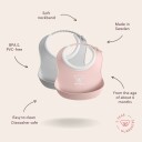 BabyBjörn Smekkesett 2-Pack Grå/Rosa