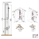 Novellini Line 1 Dusjpanel Hvit Matt/Sølv