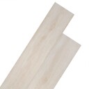  Gulvplanker 18 pcs Eik Klassisk Hvit 2,51 m² PVC