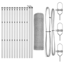 vidaXL Gjerde med innlegg. sølv 0.6 x 25 m PVC-belagt stål