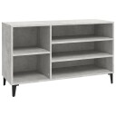 vidaXL Skoskap betonggr? 102x36x60 cm konstruert tre