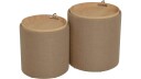 Velmira puff 2 deler 39 cm rund   Mørk beige