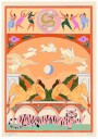 Rabbit Jumps Over the Moon Poster Plakat / 21x30cm