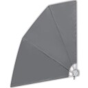vidaXL Sammenleggbar sidemarkise for balkong grå 210x210 cm