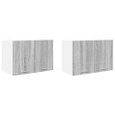  Hengende skap Riga 2 pcs Grå Sonoma og hvit 60 x 31 x 40 cm