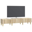  TV skap med skuff Sonoma eik 147 x 34,5 x 30 cm Konstruert tre