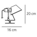 Artemide Tolomeo Micro Pinza Vegglampe Klemme Alu