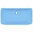 vidaXL Luksuriøs servant rektangulær matt lyseblå 71x38 cm keramikk