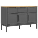  Skjenk FLORO grå 114x43x74 cm heltre furu