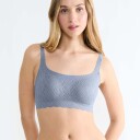 Sloggi BH ZERO Feel Bliss Top Blå/Grå Medium Dame