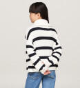 Tommy Hilfiger Genser Strikk Halv glidelås Blue Stripe 8 år 128 Genser Hvit
